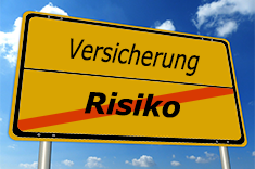 Ortsschild, Versicherung, Risiko